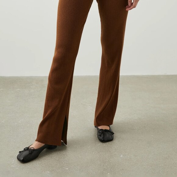 Rails Jules Ribbed Cotton Silk Pull-on Pants NWOT Size Medium Organic Neutral - Picture 4 of 11